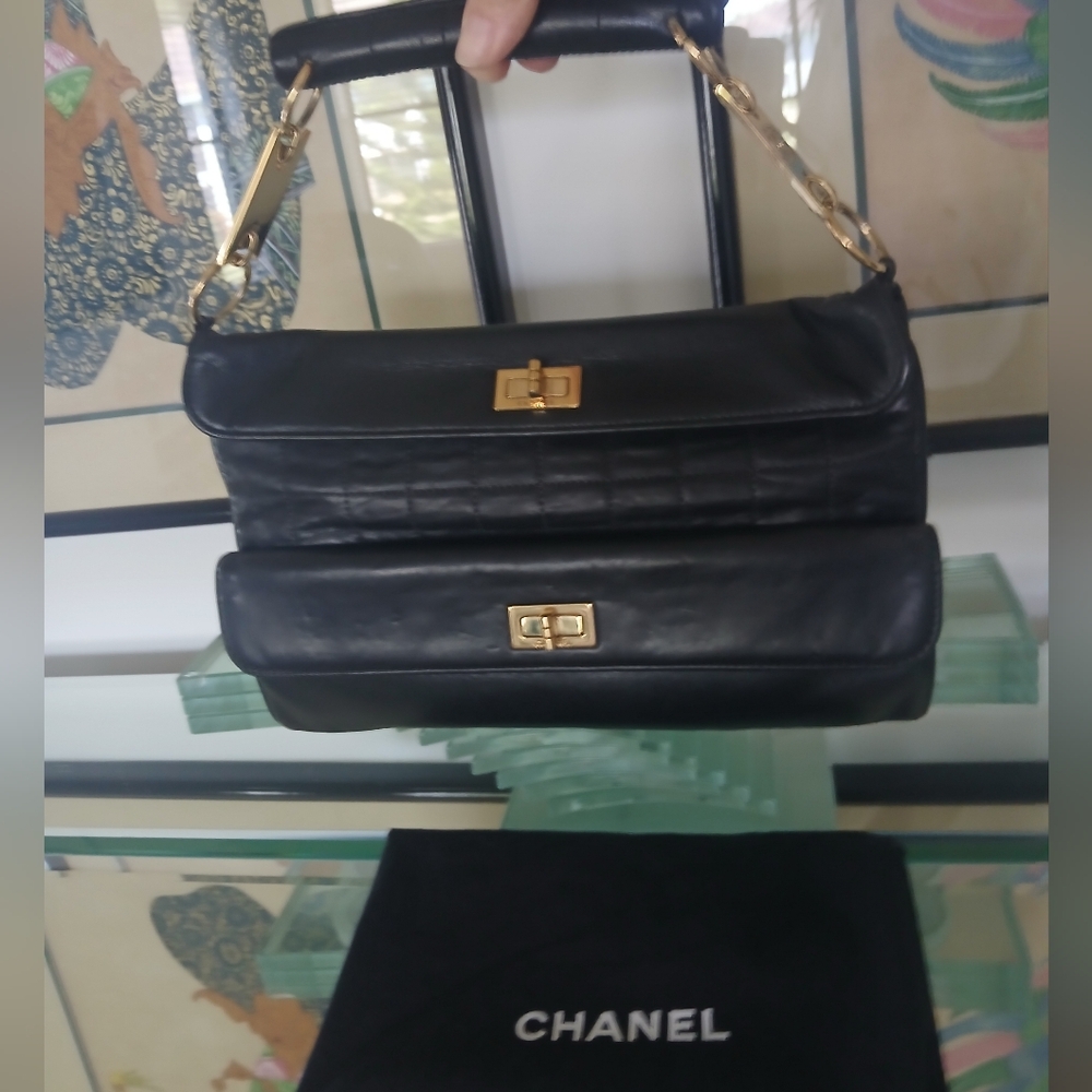 Rare CHANEL Mademoiselle Double Ressue Flap Handbag - Picture 15 of 16
